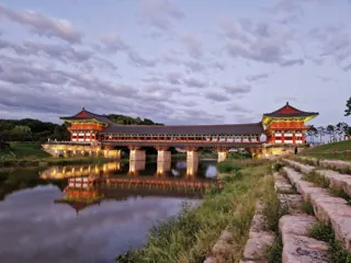 Il ponte Woljeonggyo di Gyeongju di giorno
